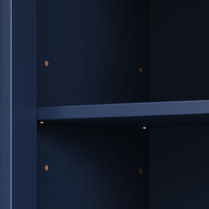 English Elm 68" Tall Fluted Freestanding Storage Cabinet with Drawer and Adjustable Shelf for Bathroom Blue N817P375218B