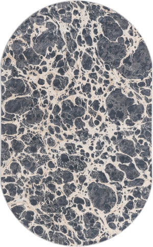 Unique Loom Oasis Breeze Machine Made Abstract Rug Gray, Ivory/Beige 5' 1" x 8' 0"