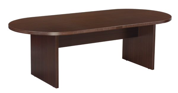 OSP Home Furnishings Napa Racetrack Executive Conference Table Seats Ten with Veneer Finish and Cable Management Espresso NAP-36-ESP
