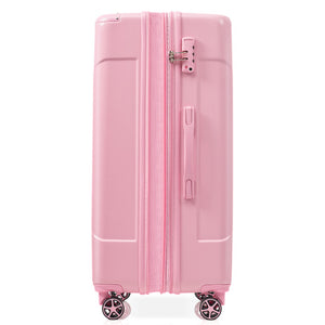 English Elm Hardshell Abs Checked Suitcase with 360 Spinner Wheels Expandable Tsa Lock 28 Inch Pink N730P296747P