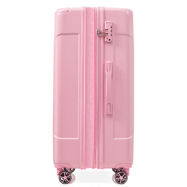English Elm Hardshell Abs Checked Suitcase with 360 Spinner Wheels Expandable Tsa Lock 28 Inch Pink N730P296747P
