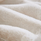 Croscill Sable Glam/Luxury Solid Faux Fur Throw CC50-0026 Ivory