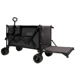 English Elm Foldable Heavy Duty Wagon Cart 480lb Capacity All-terrain Wheels Extendable Cargo Bed W2932P289382