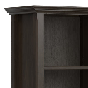 English Elm Amherst 24-Inch Solid Wood Bookcase: Stylish Hickory Brown Storage With Adjustable Shelves & More! B136P238601