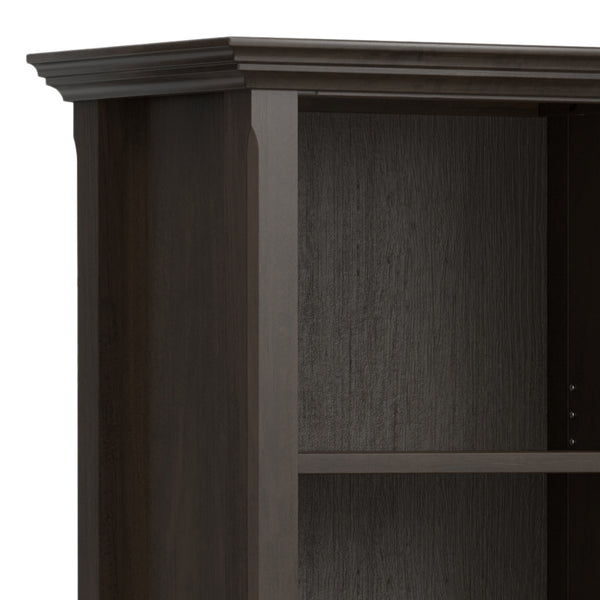 English Elm Amherst 24-Inch Solid Wood Bookcase: Stylish Hickory Brown Storage With Adjustable Shelves & More! B136P238601