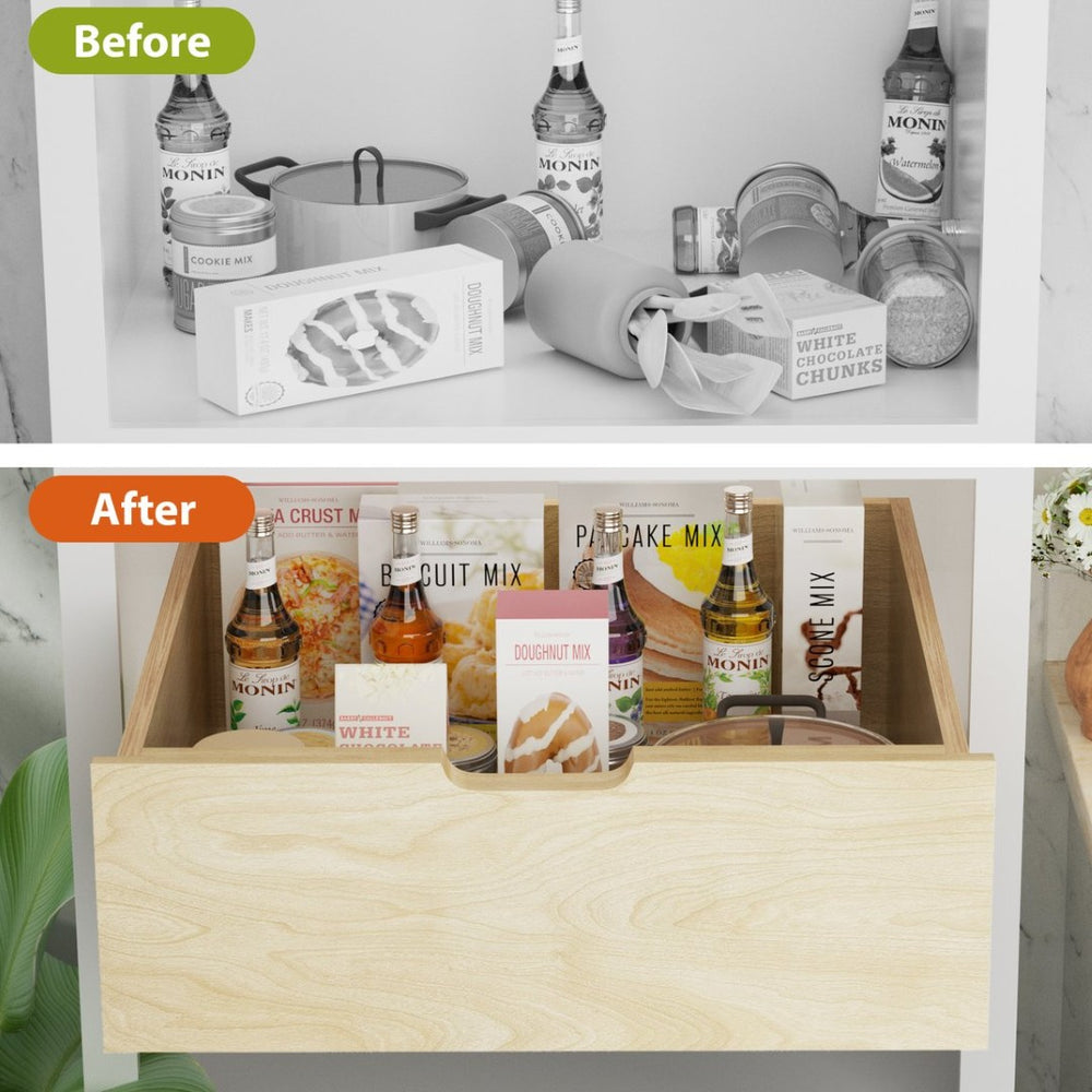 English Elm Hard Close Birch Oak Pull Out Cabinet Organizer Full Extension Pantry Kitchen Shelf T3210P277239