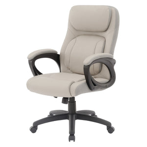 OSP Home Furnishings Faux Leather Executive Office Chair with Lumbar Support and Ergonomic Padded Seat FL13785-U42