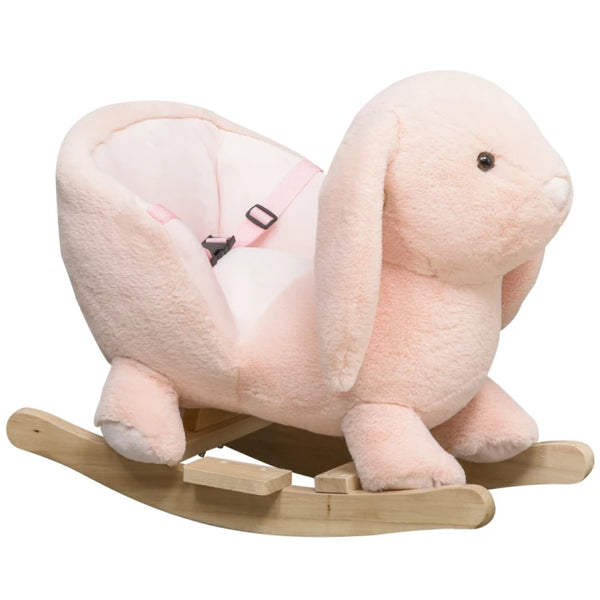 English Elm Dinosaur Plush Rocking Toy for Toddlers with Sound Effects and Wooden Base T3971P442154