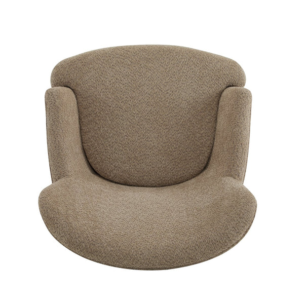 English Elm Christopher Knight Home® - Gerald Boucle Upholstered Club Chair with Tapered Birch Legs, Tonal Piping and Cozy Texture Brown 33 L x 32.75 W x 30 H N776P243523D