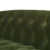 English Elm La Rosa Victorian Chesterfield Tufted Sofa, Olive Green Performance Velvet