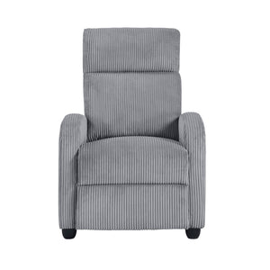 English Elm Modern Parsons Push Back Recliner Chair in Soft Corduroy Fabric — Sleek Comfortable Living Room Lounger with Solid Wood Frame and Easy Recline Mechanism Dark Gray 30 L x 27 W x 21.5 H B011P395855