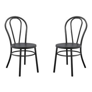 OSP Home Furnishings Odessa Metal Bistro Chair - Set of 2 Matte Black