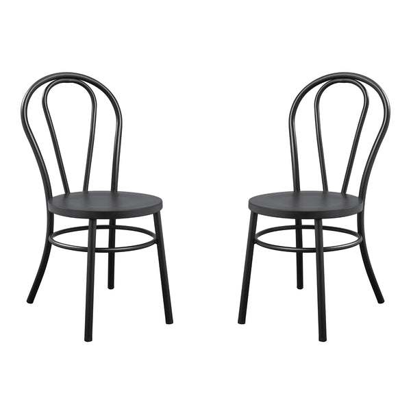 OSP Home Furnishings Odessa Metal Bistro Chair - Set of 2 Matte Black