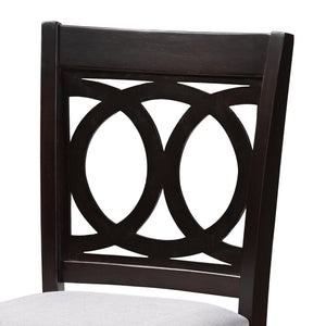 Baxton Studio Baxton Studio Modern 5-Piece Pub Set with Espresso Brown Finish and Plush Sand Upholstered Chairs Lenoir Gray RH315P-Grey/Dark Brown-5PC Pub Set