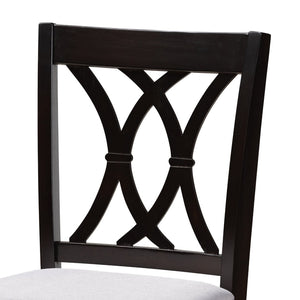 Baxton Studio Baxton Studio 5-Piece Modern Pub Set with Espresso Wood Table & Gray Upholstered Chairs for Small Spaces RH316P-Grey/Dark Brown-5PC Pub Set