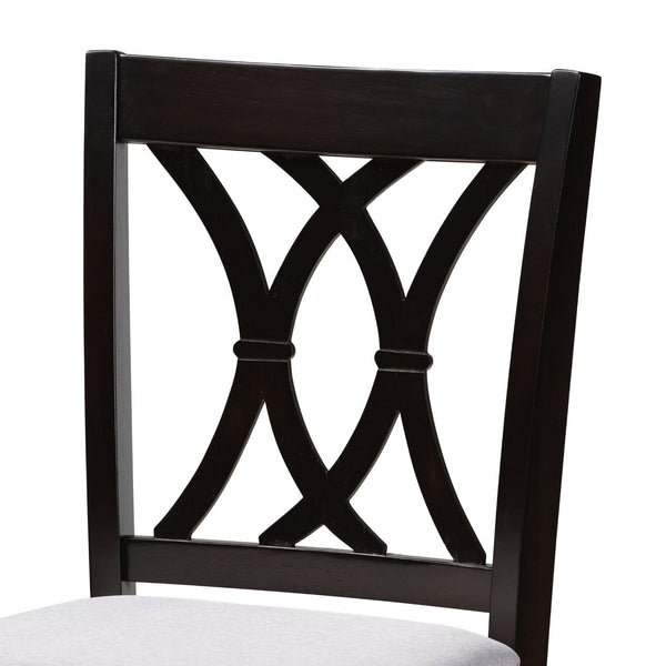 Baxton Studio Baxton Studio 5-Piece Modern Pub Set with Espresso Wood Table & Gray Upholstered Chairs for Small Spaces RH316P-Grey/Dark Brown-5PC Pub Set