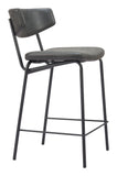 Charon Counter Stool - Set of 2 Vintage Black 110263 Zuo Modern