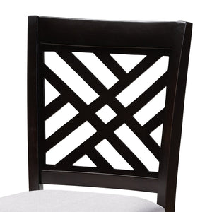 Baxton Studio Baxton Caron 5-Piece Modern Gray Fabric Pub Set with Espresso Brown Finish for Stylish Dining Spaces RH317P-Grey/Dark Brown-5PC Pub Set
