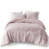 Intelligent Design Mira Glam/Luxury Crushed Velvet Sherpa Reversible Comforter Set ID10-2270 Lavender