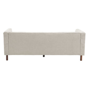 English Elm Christopher Knight Home® - 78" Upholstered Sofa with Tufted Linen-Like Fabric, Deep 19" Seat, Sturdy Rubber Wood Legs, 900lb Capacity Gray+Beige N763P243921A