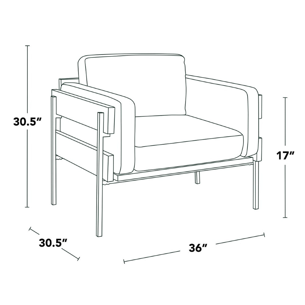 English Elm Accent Chair Farmhouse Style with Cream Upholstery Grey Wood and White Metal Base B202S02194