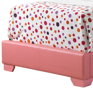 English Elm Elegant Velvet Full Bed Frame with Sturdy Support, Transitional Design, Easy Assembly, Modern Appeal Pink 4 L x 33 W x 44 H B078108087