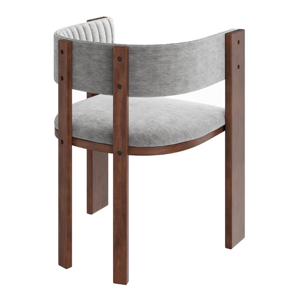 English Elm Unique Bentwood Sculptural Dining Chair Set with Cushioned Seat for Kitchen Use T3609P482846