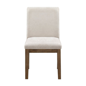 English Elm Transitional Gray Fabric Dining Chairs Solid Wood Frame Modern Farmhouse Set of 2 B011P467555