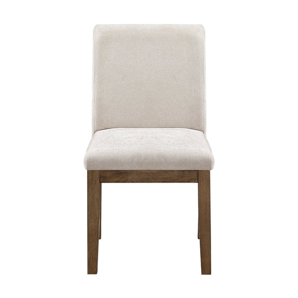 English Elm Transitional Gray Fabric Dining Chairs Solid Wood Frame Modern Farmhouse Set of 2 B011P467555