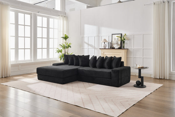 English Elm Convertible Cloud Sofa Bed - Foldable Corduroy Mattress, Space-Saving Sleeper For Small Spaces! W2915S00072