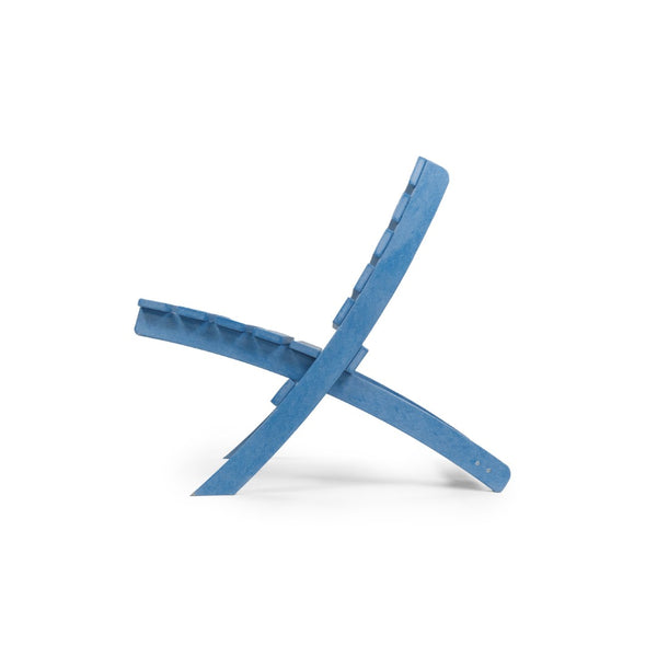English Elm Grandcourt Recycled Hdpe Outdoor Folding Chair with Marine Grade Hardware for Patio Use Blue B2745P409671