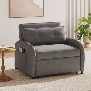 English Elm Christopher Knight Home® - (Old 3-in-1 Convertible Sleeper Sofa Bed with Pillow & Pocket, Compact Loveseat with Pull-Out Bed and Wheels Grey N765P34284849G