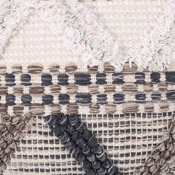 English Elm Christopher Knight Home® - WOVEN Wool Pouf Multi-Color Handwoven Boho Cotton Cube with Removable Zip Cover & Polystyrene Fill 67864.00