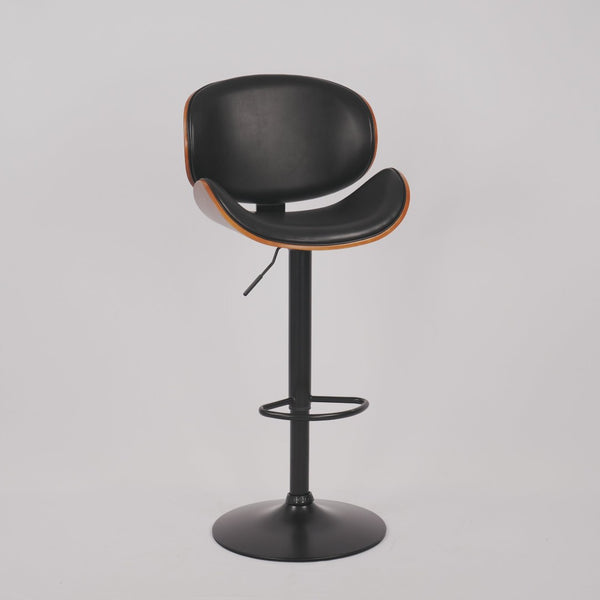 English Elm Hengming Bentwood Pu Leather Swivel Barstools Adjustable Height Kitchen Island Set W212P465190