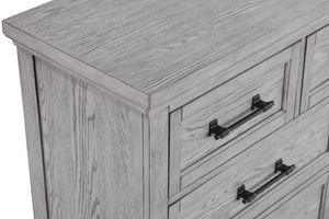 English Elm Contemporary Elegant Tall Chest 38x18x52 in Gray Finish Wooden Bedroom Dresser with Metal Pulls Light Gray 68 L x 22 W x 43 H B011P228544