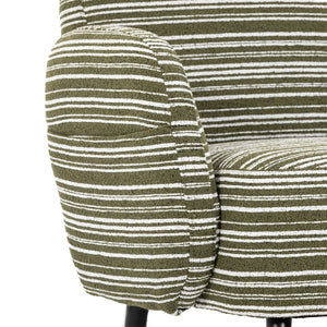 English Elm Modern boucle armchair with high-density foam cushion, solid wood legs, 500lb capacity, cozy reading seat Olive Green W395P376571