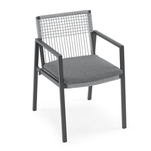 English Elm Christopher Knight Home® - Outdoor Dining Set - Modern Aluminum Table & 6 Comfortable Rope-Woven Chairs For Patio Elegance N768P196697G_66959.00BLK