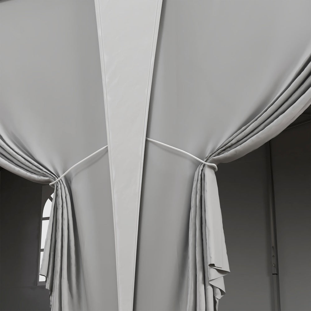 English Elm Outsunny 19 X 10' Instant Pop-Up Canopy Tent With 6 Sidewalls, Adjustable Height For Events & Parties W2225P174226-GIGA