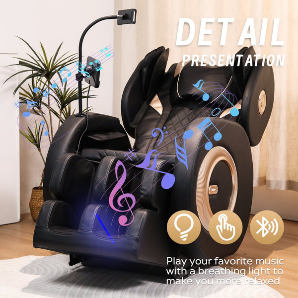 English Elm Massage Chair Recliner With Zero Gravity & Full Body Air Pressure For Ultimate Relaxation Experience W1875P300900