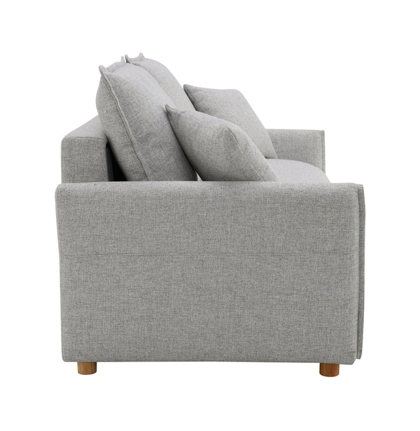English Elm Oren Gray Chenille Sectional Sofa Sleeper w/ Queen Pull-Out, Hidden Storage, Pocket Coil Comfort B2726S00128