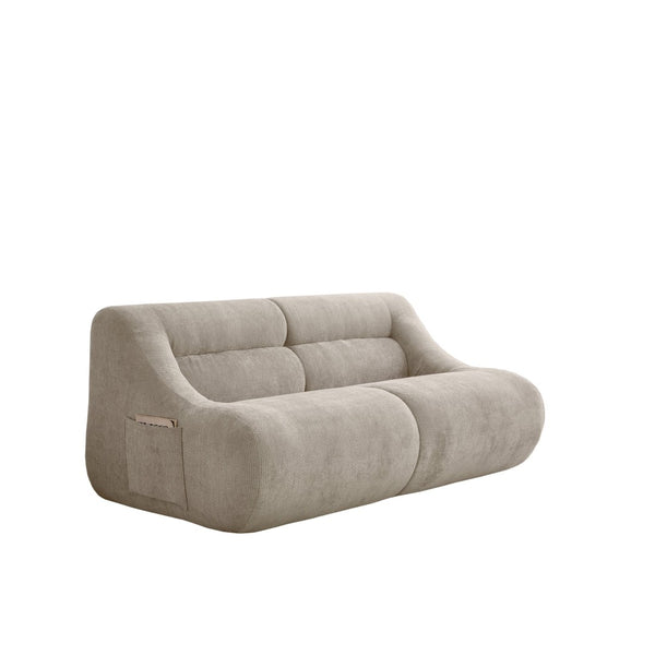 English Elm Shoes Chenille Memory Foam Loveseat Deep Seat Sofa for Apartments and Small Living Rooms Beige W668P381926