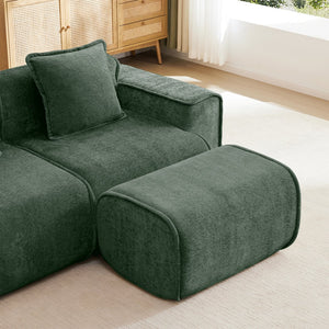 English Elm Harrison Armless Velvet Sofa In Rich Green - Modern Comfort, Elegant Design, No Assembly Needed! W3041P386600