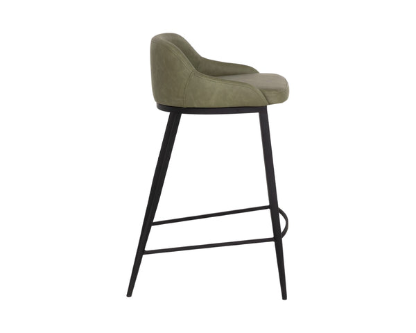 Sunpan ASTRA Counter Stool - Modern Ivanhoe Pine Design with Comfortable Low-Back Seating for Versatile Use 112486
