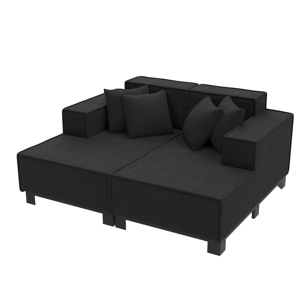English Elm Swivel Barrel Accent Chair Chenille Tufted Round Club Seat for Living Room Lounge Black N719S002221B