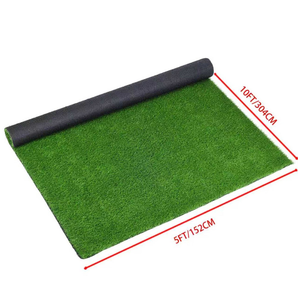 English Elm 5ftx10ft Outdoor Artificial Grass Rug Thick Pe Turf Mat for Patio Pets Garden W1790P396378