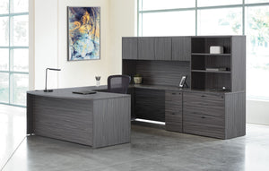 OSP Home Furnishings Napa Right Facing U Sectional with Built in Storage for Modern Living Rooms NAPSGW-TYP15R