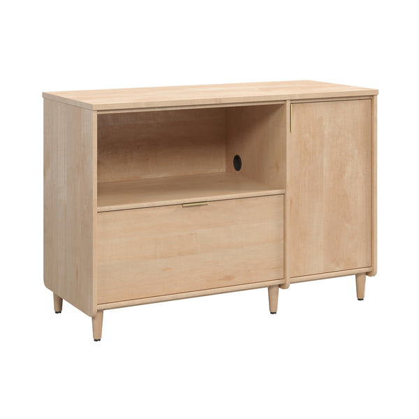 English Elm Credenza, Stylish Brown Storage For Tvs Up To 46" With Open Shelving And Concealed Compartments B356P367808
