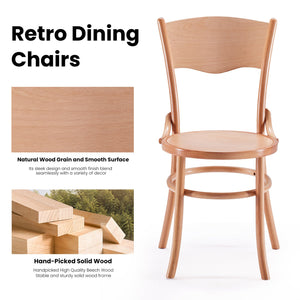 English Elm Solid Solid Wood Dining Chairs Set of 2 Rustic Farmhouse Mid Century Kitchen Seating, Fully Assembled Walnut T3623P408550