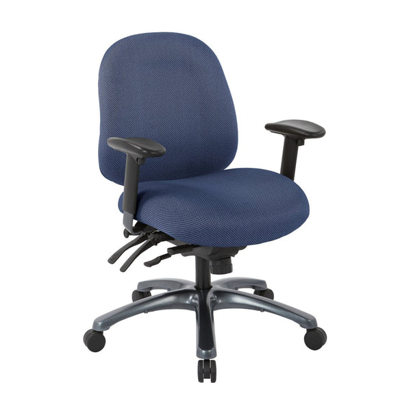 OSP Home Furnishings Multi-function Ergonomic Office Chair with Lumbar Support and Titanium Base Mid 8512-296