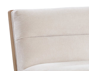 Sunpan Abilene Counter Stool - Plush Polo Club Muslin Seat, Rustic Oak Frame & Stylish Matte Black Legs